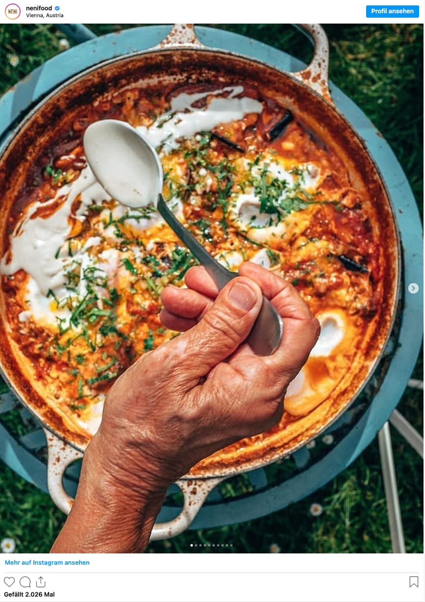 Food Photography auf Instagram