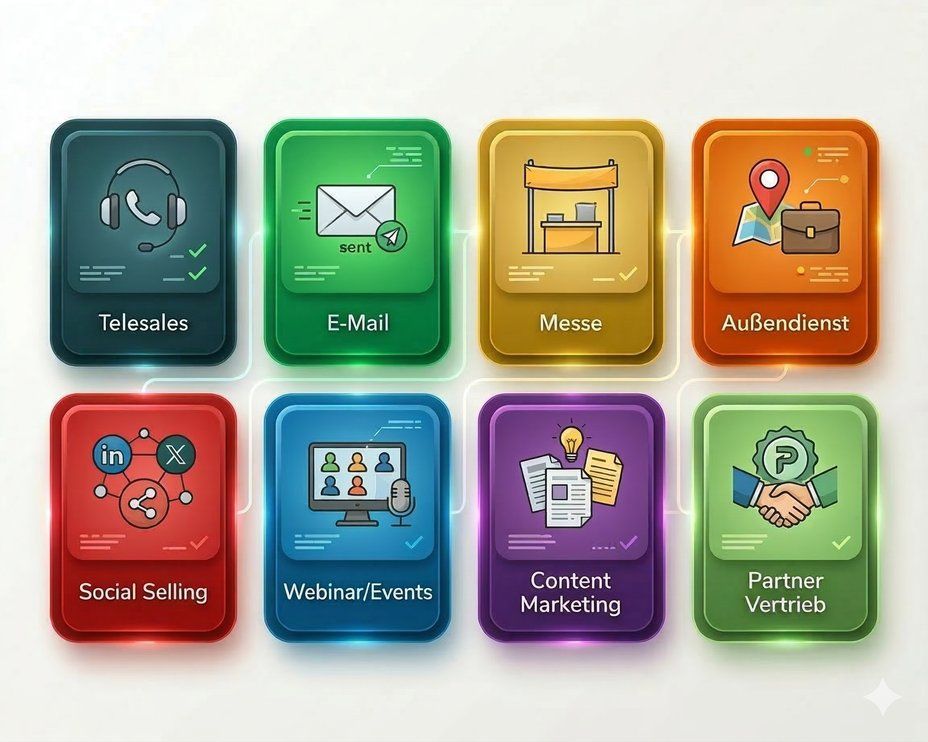 Infografik zu möglichen Formen des Vertriebs