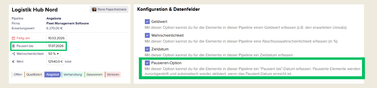 Screenshot CRM System