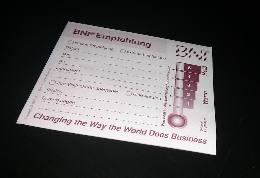 BNI-Empfehlungen-dokumentation