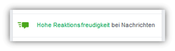 Hohe Reaktionsfreudigkeit