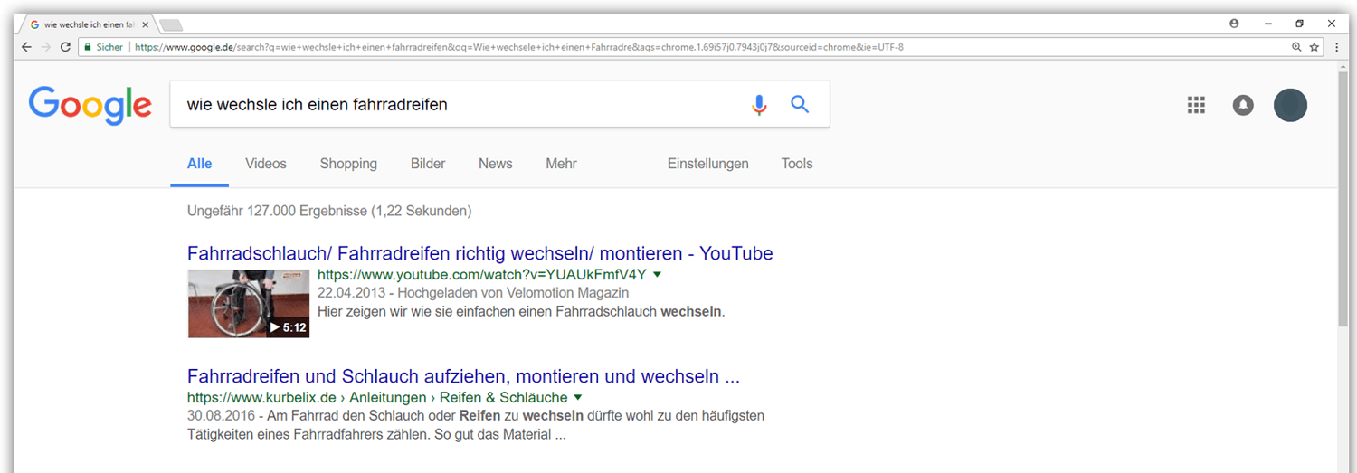Videos werden von Google zum Teil bevorzugt