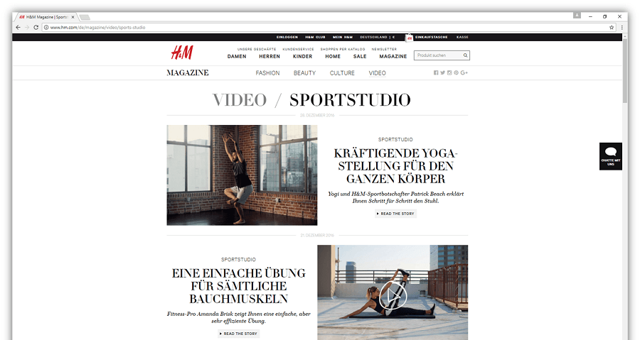 Content Marketing bei H&M