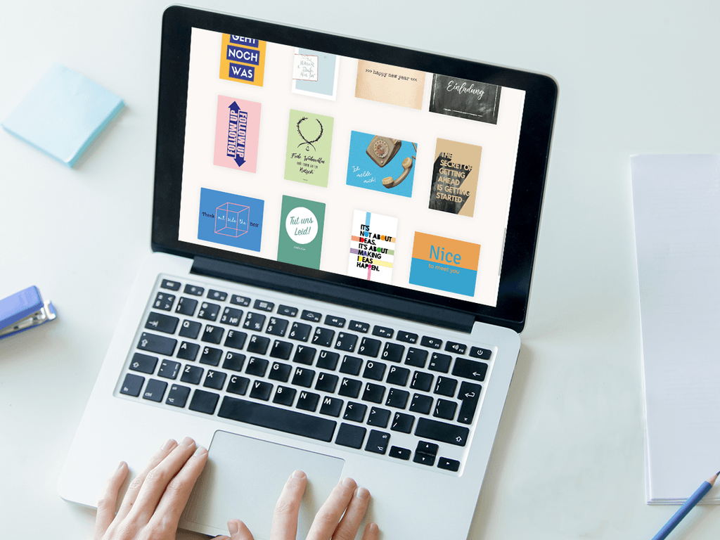 Postkarte auswählen, Text eingeben, fertig - mit EchtPost